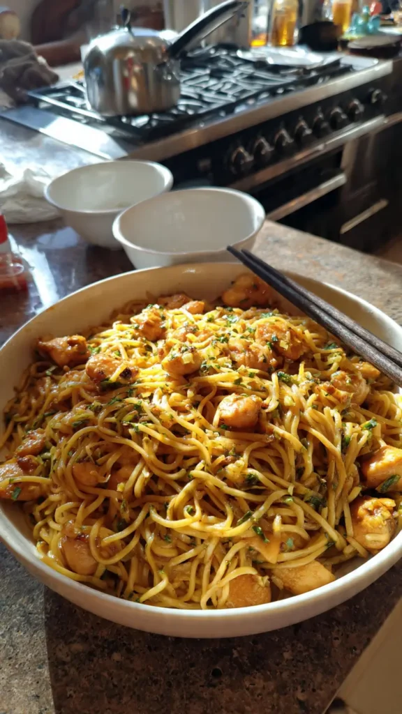 Garlic Chicken Noodles