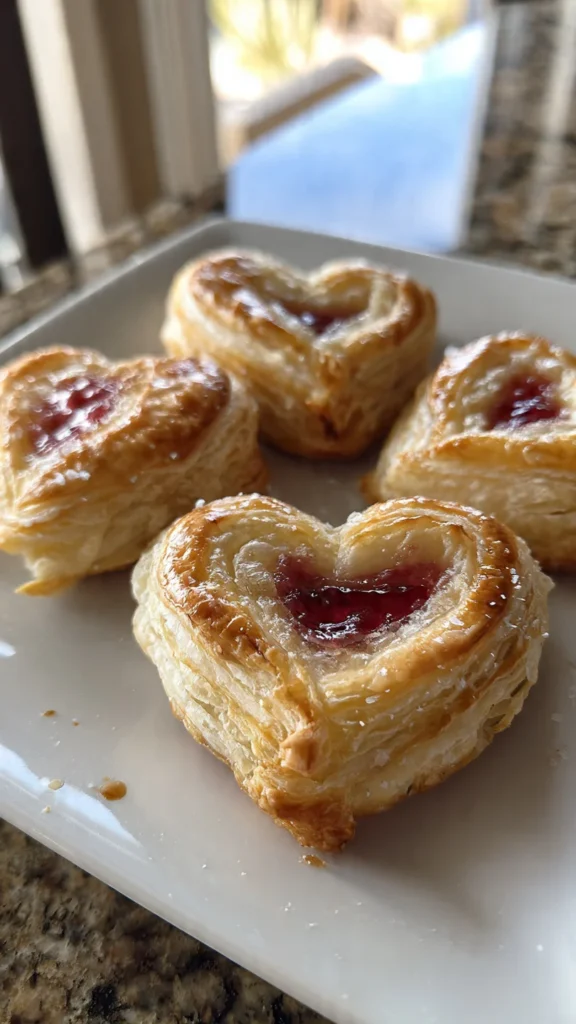 Strawberry Cream Cheese Heart Danishes