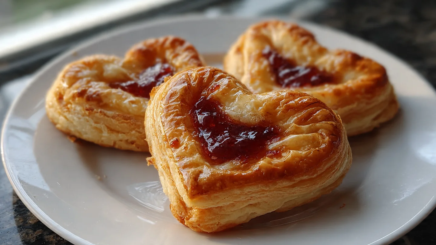 Strawberry Cream Cheese Heart Danishes