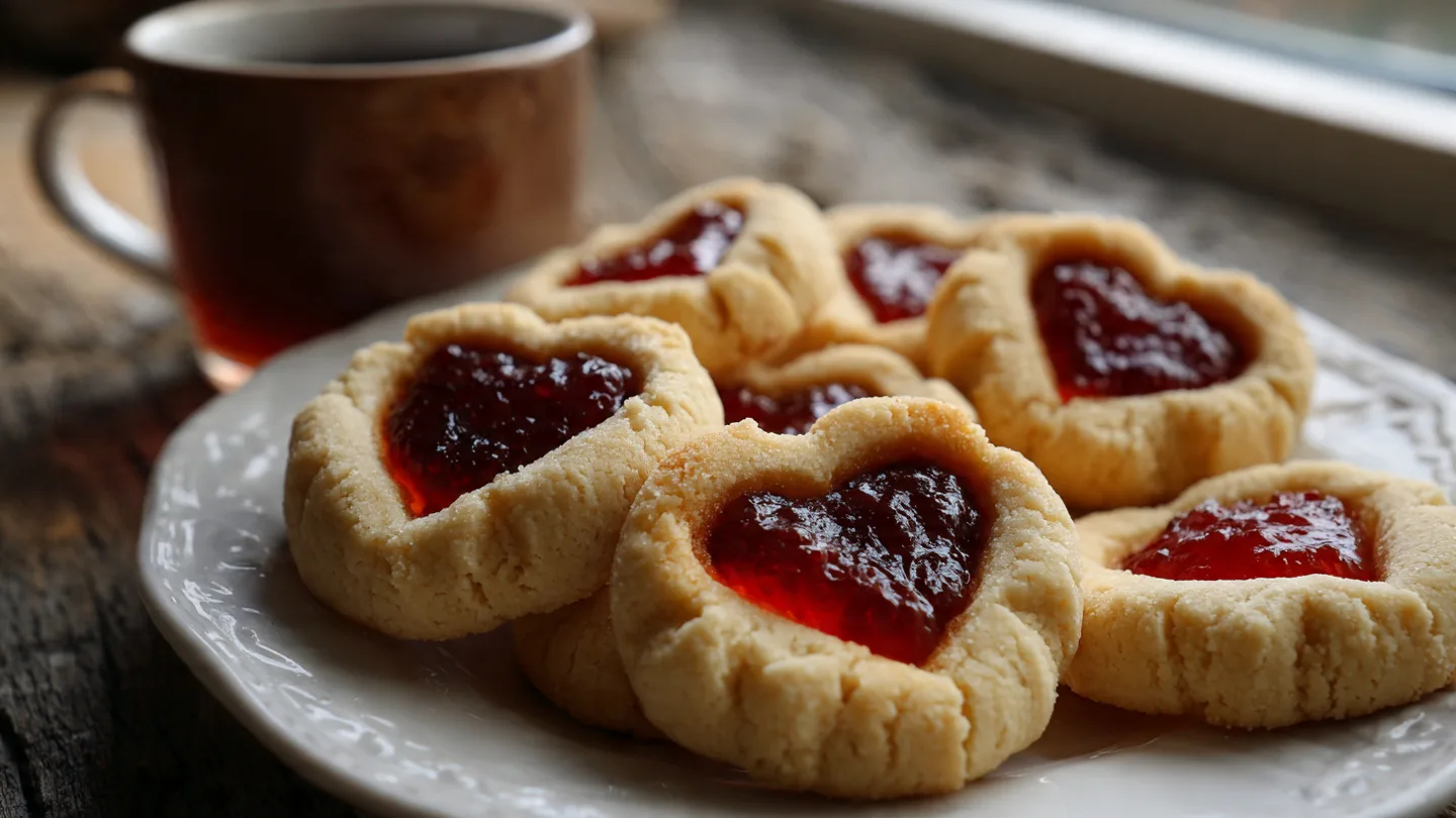 Thumbprint Heart Cookies Recipe