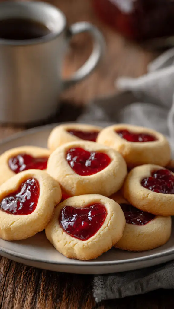 Thumbprint Heart Cookies Recipe