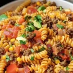 Easy and flavorful 30-Minute Taco Pasta Salad served in a bowl
