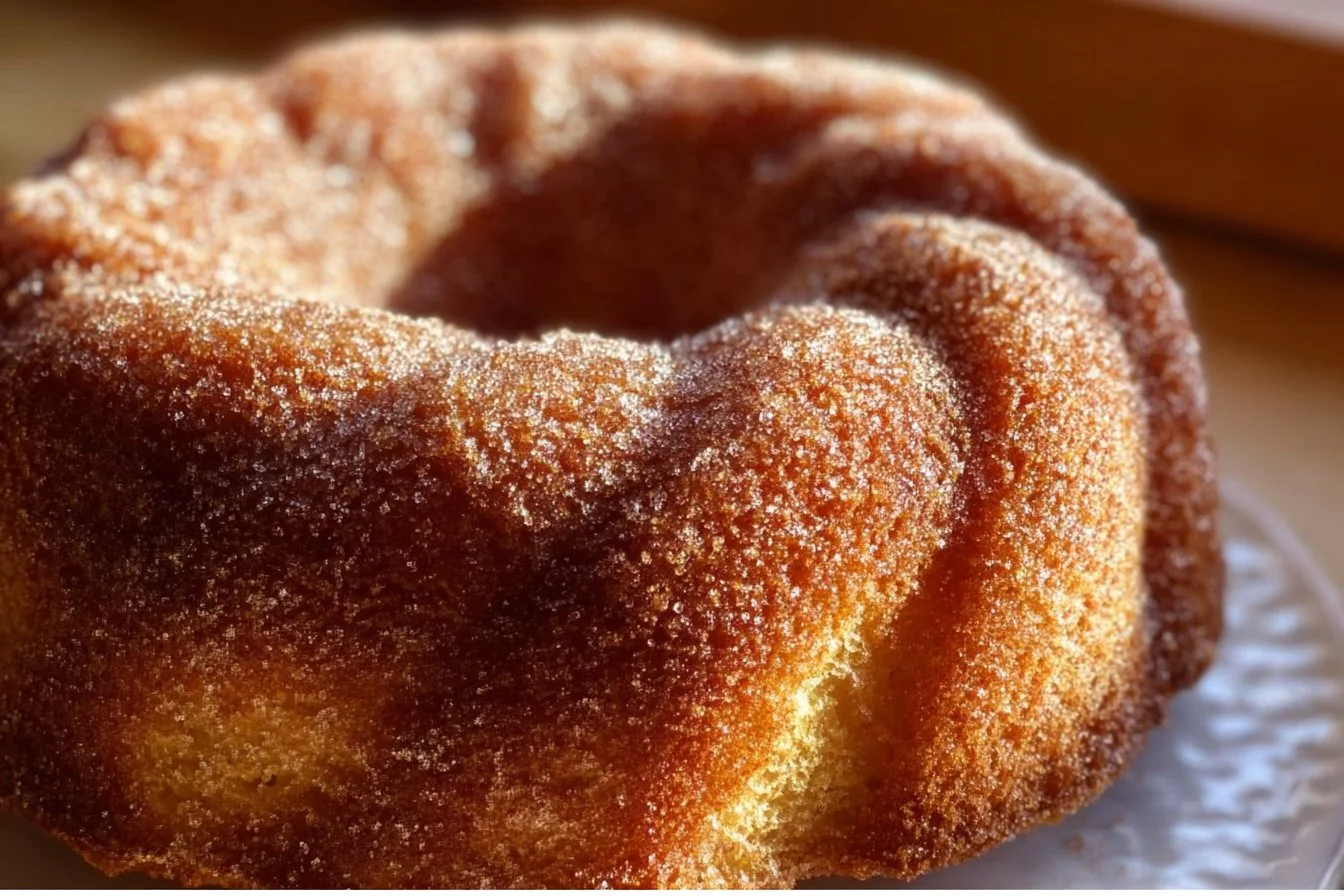 Apple Cider Doughnut Cake with Cinnamon Sugar