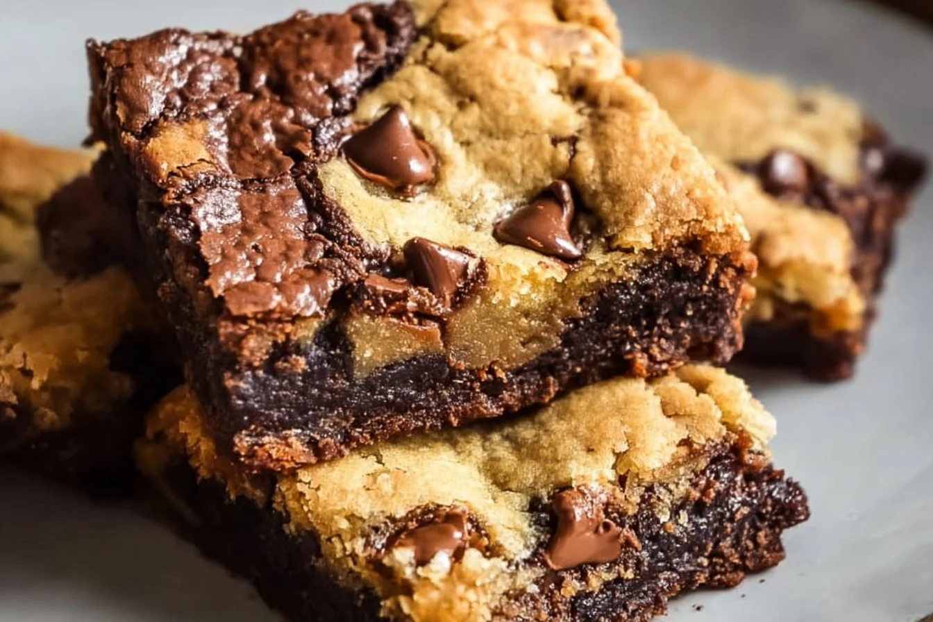 Brookies (Brownie and Chocolate Chip Cookie Bars)