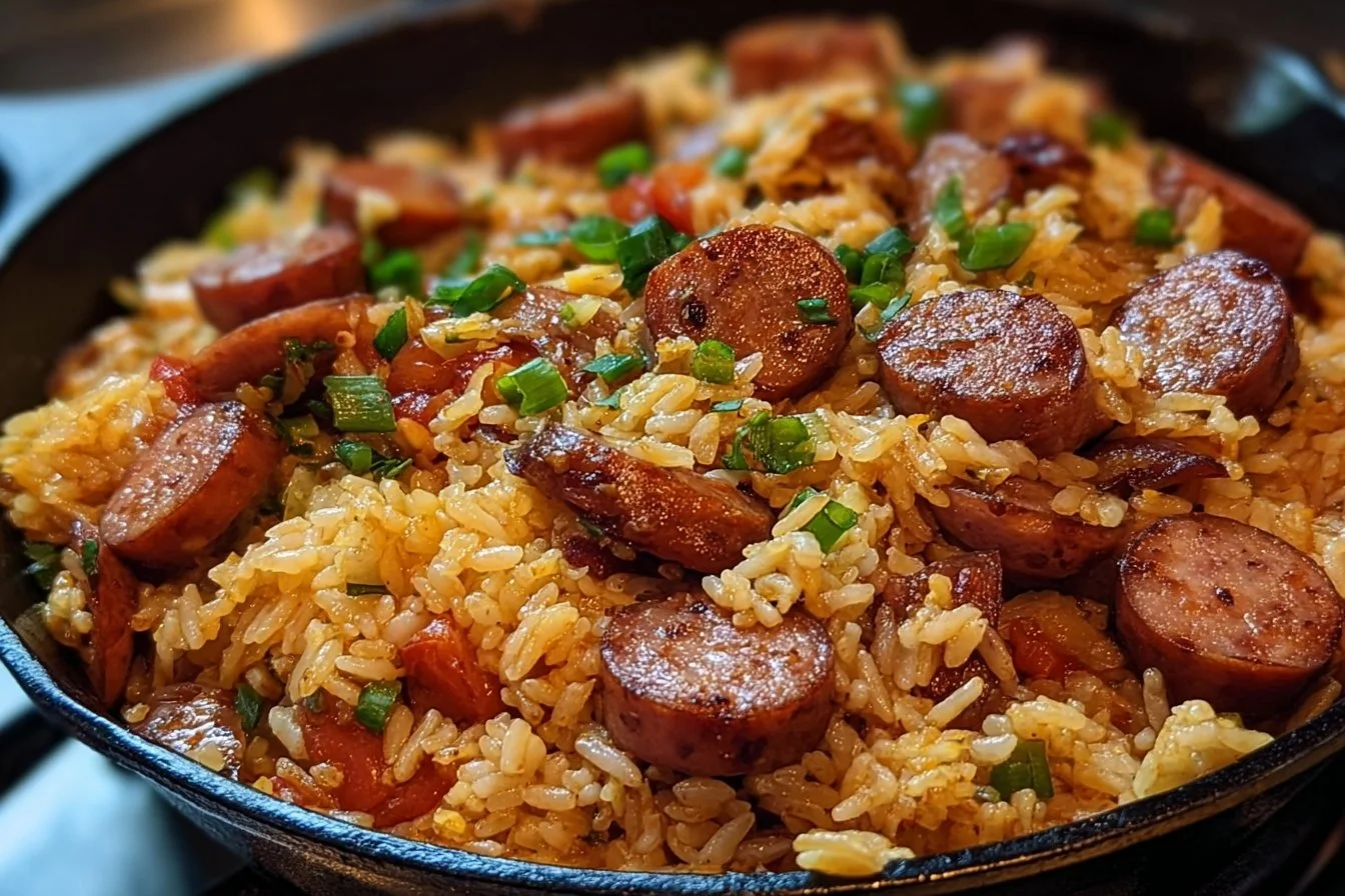 Cajun Sausage and Rice Skillet