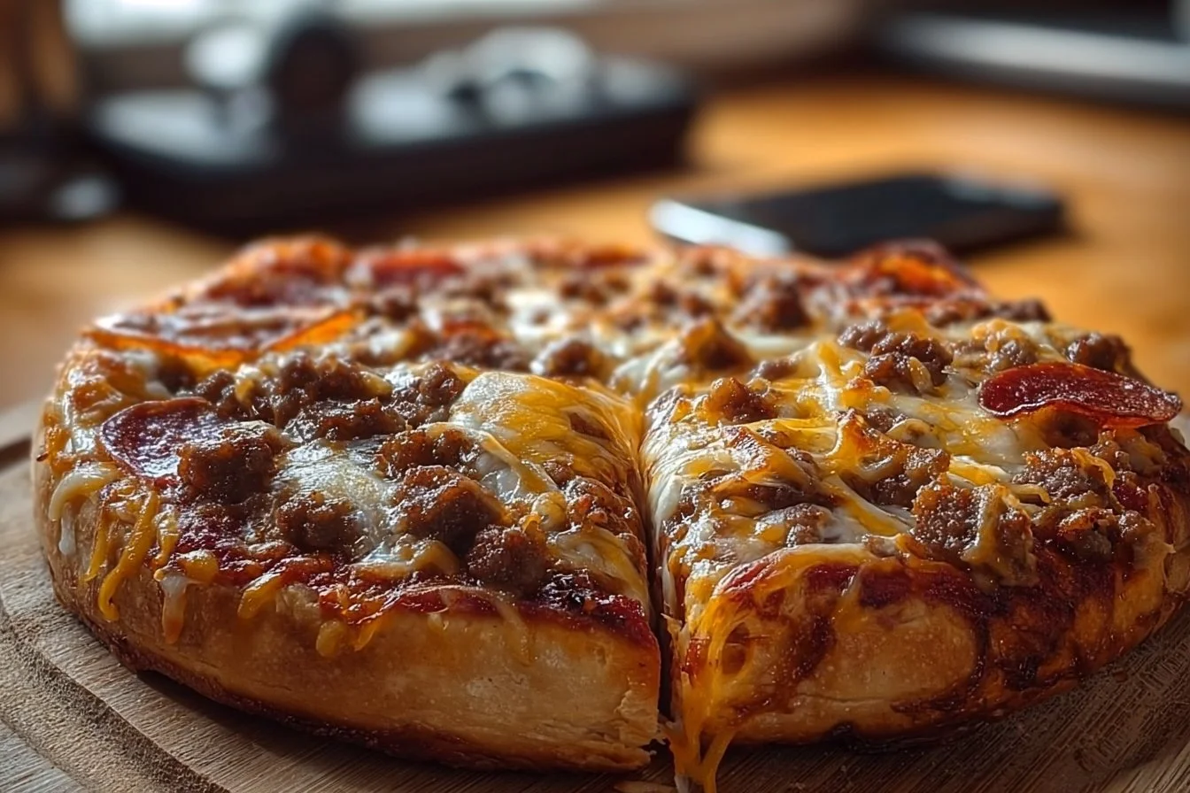 Cheesy Burger Pizza Pie