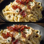 Creamy Chicken Bacon Ranch Pasta served in a bowl