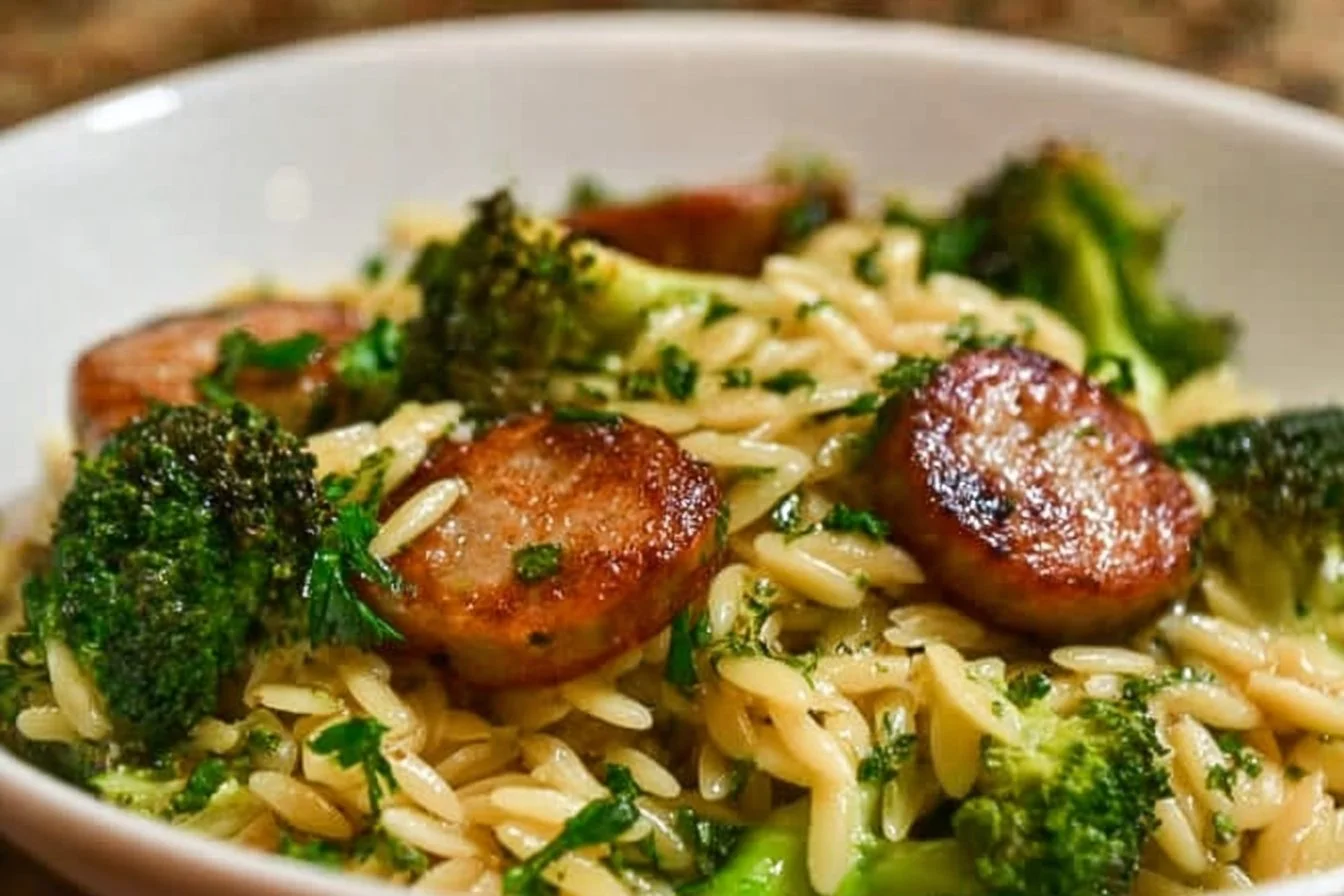 Chicken Sausage and Broccoli Orzo