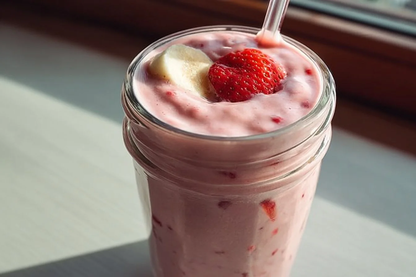 Creamy Strawberry Banana Protein Smoothie