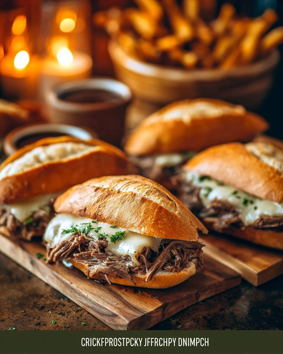 Crockpot French Dip Sandwiches