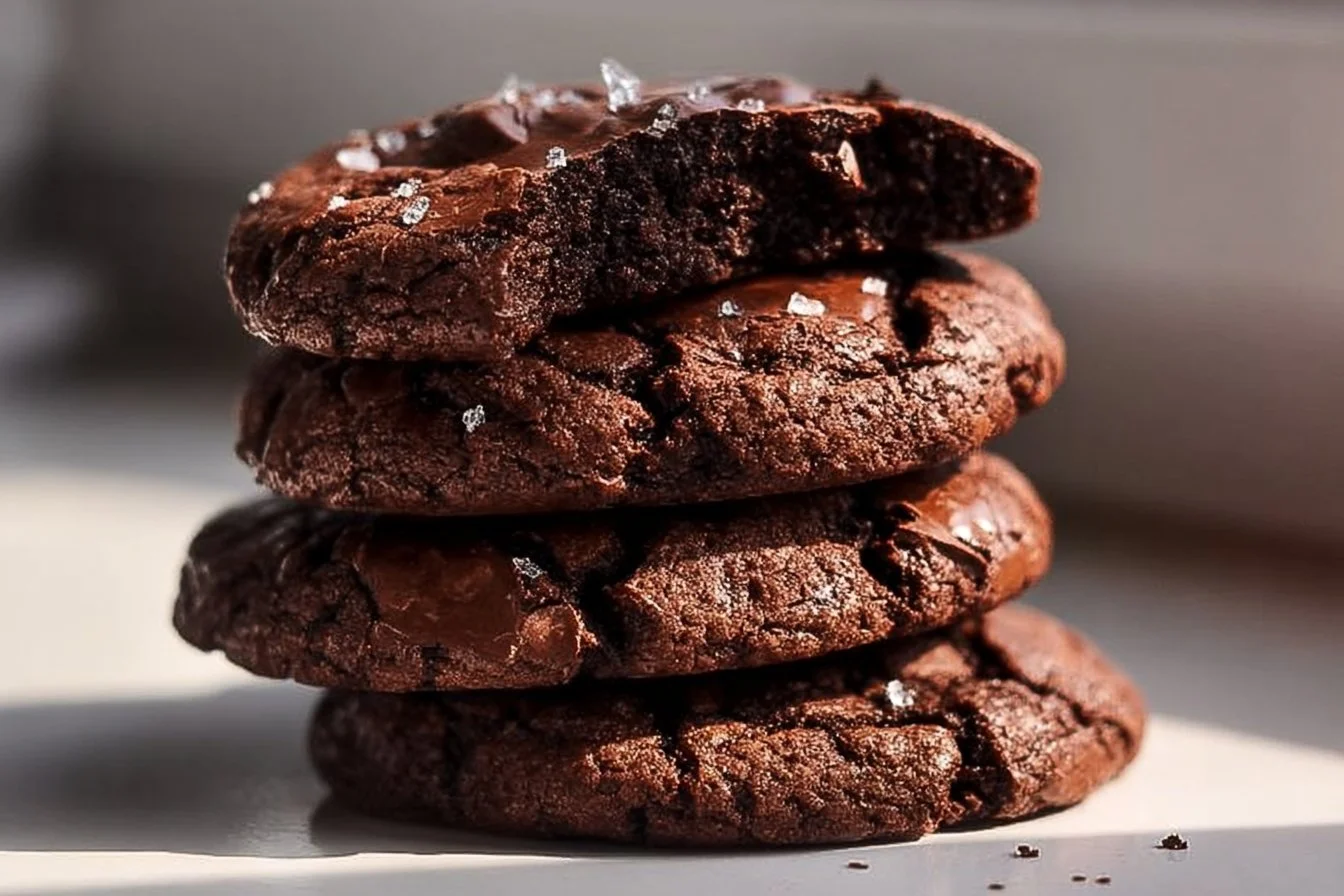 Delicious easy brownie cookies on a plate