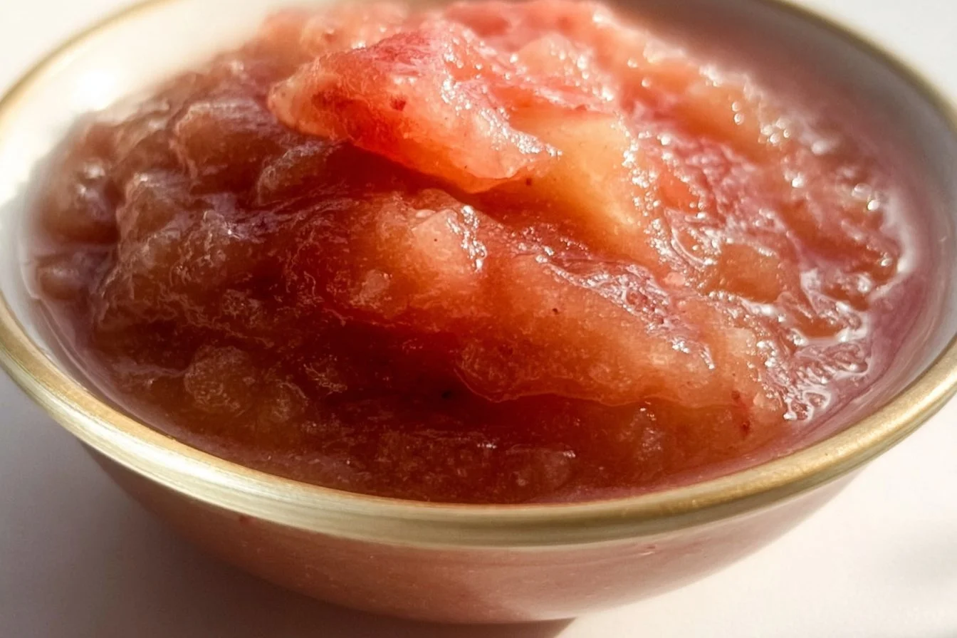 Easy Strawberry Rhubarb Applesauce