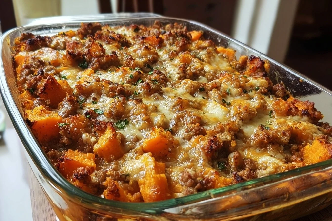 Ground Turkey Sweet Potato Bake