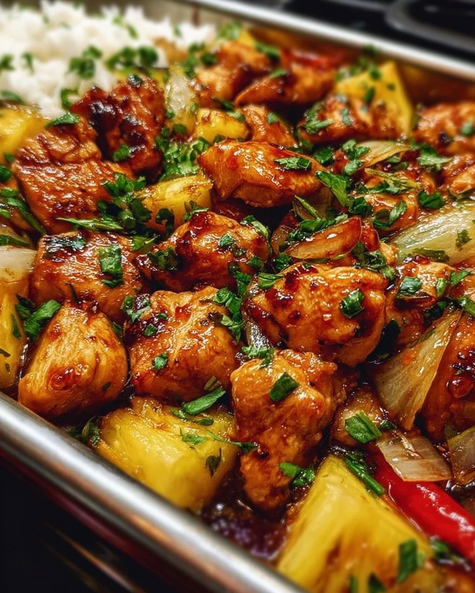 Hawaiian Chicken Sheet Pan