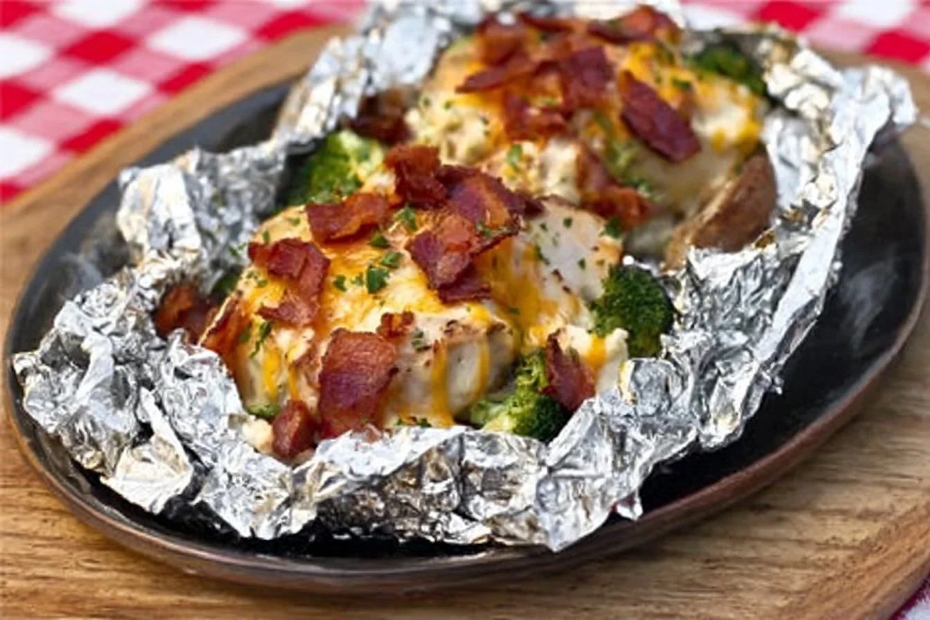 These chicken bacon ranch foil packets are perfect for busy weeknight dinners. These foil packets are...