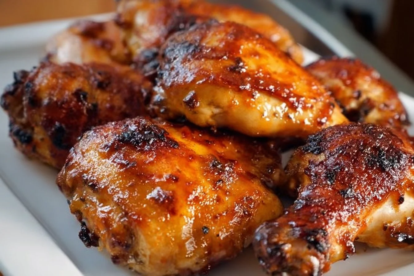 Two ingredient crispy oven baked BBQ chicken recipe