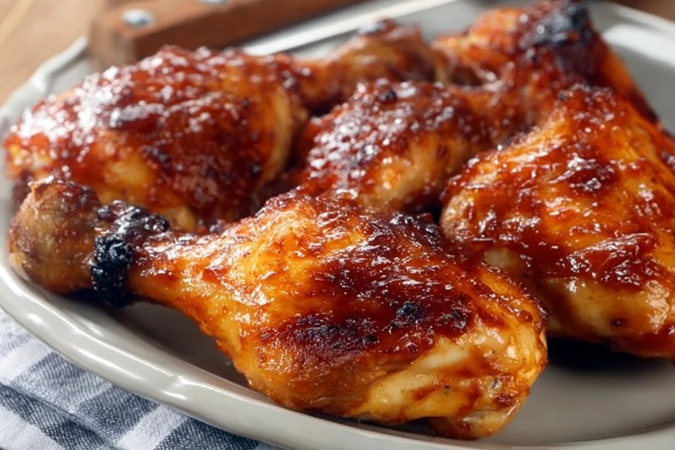 Two Ingredient Crispy Oven Baked BBQ Chicken