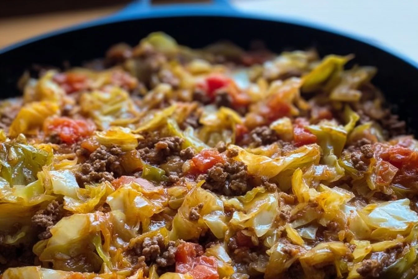 Cabbage Roll Skillet (Easy Keto Ground Beef Dinner Recipe)