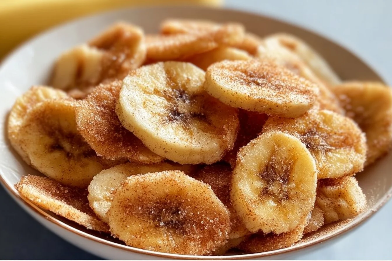 Cinnamon-Sugar Air Fryer Banana Chips