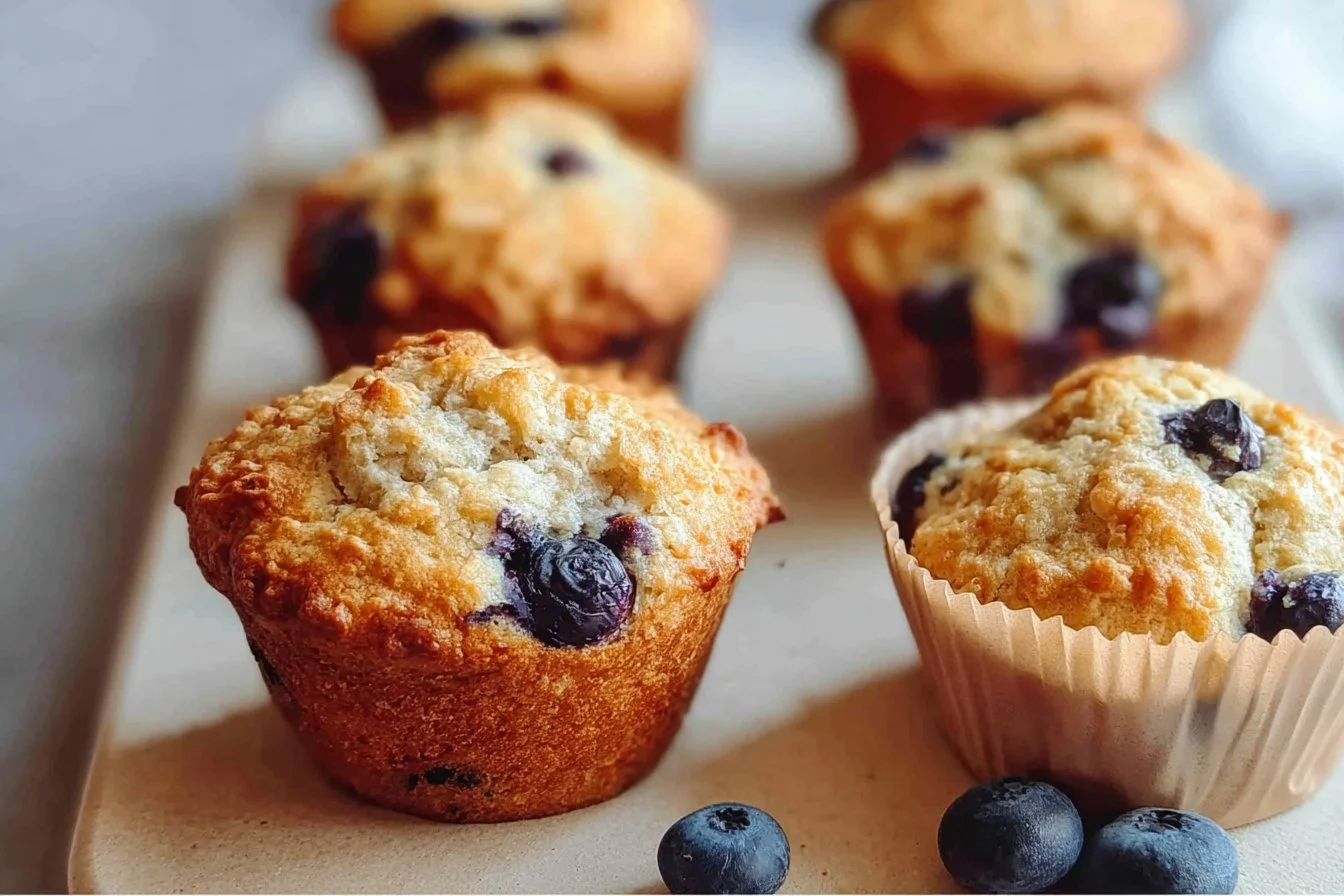 Cottage Cheese Blueberry Muffins