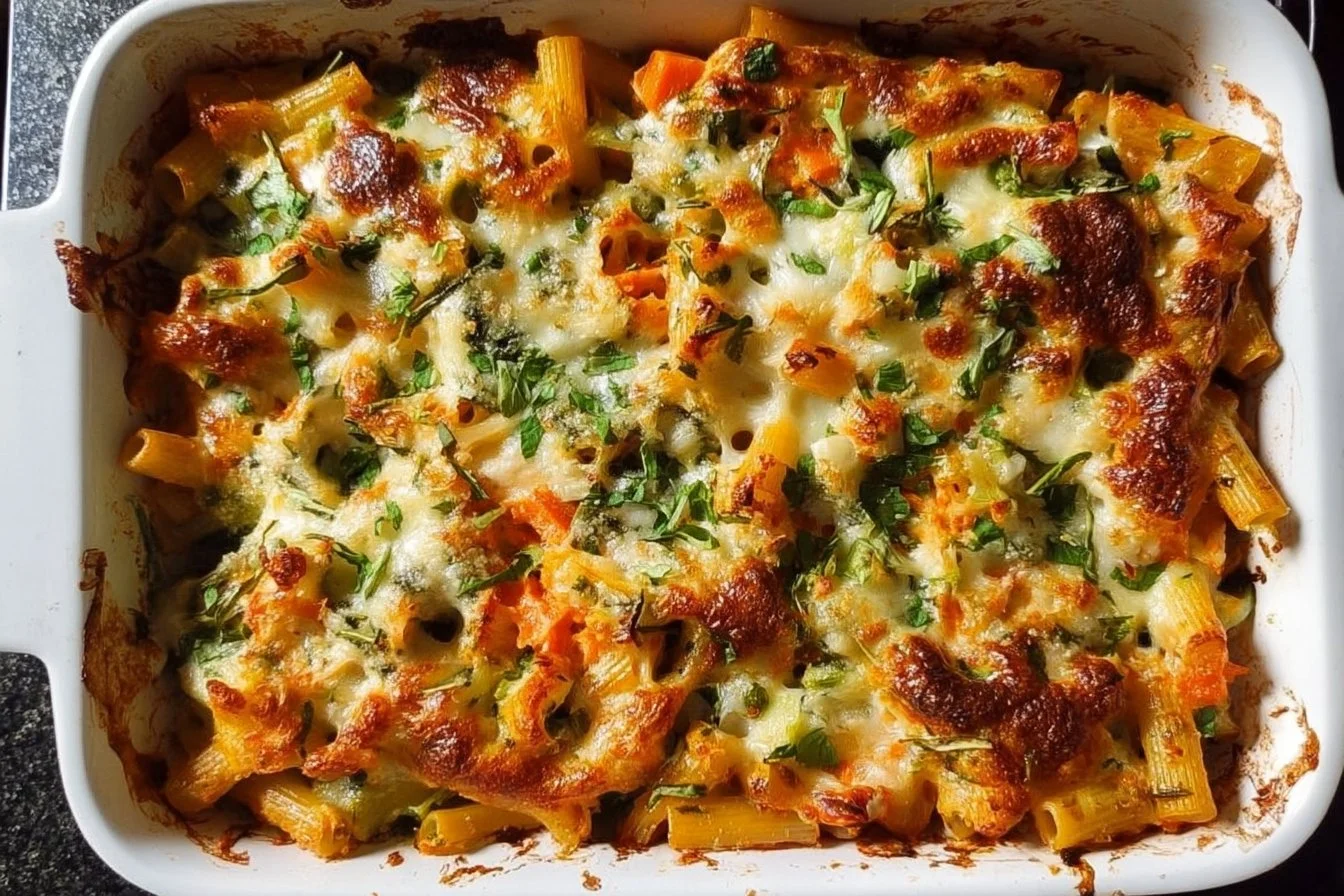 Healthy Cottage Cheese Pasta Bake With Veggies