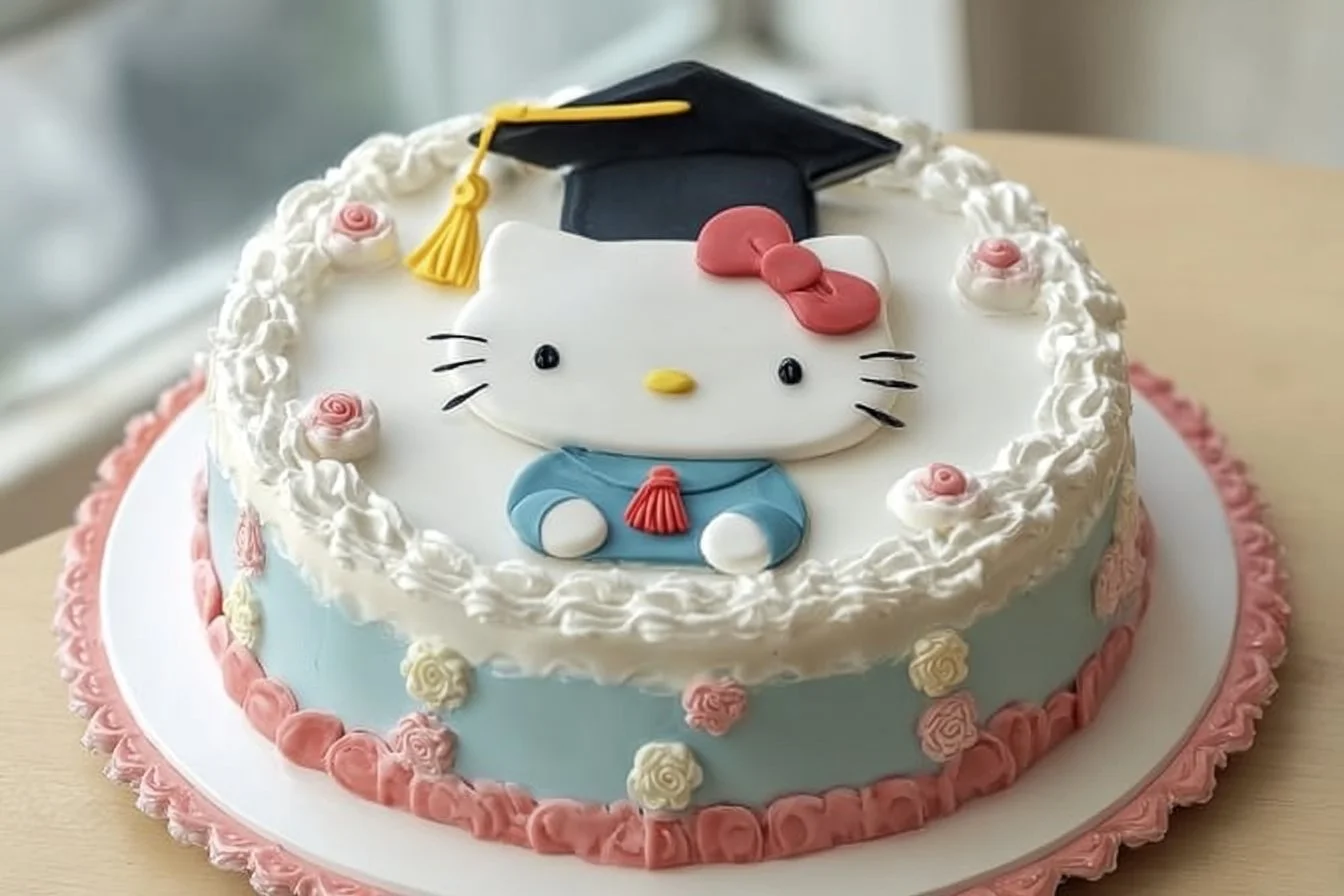Hello Kitty graduation cake
