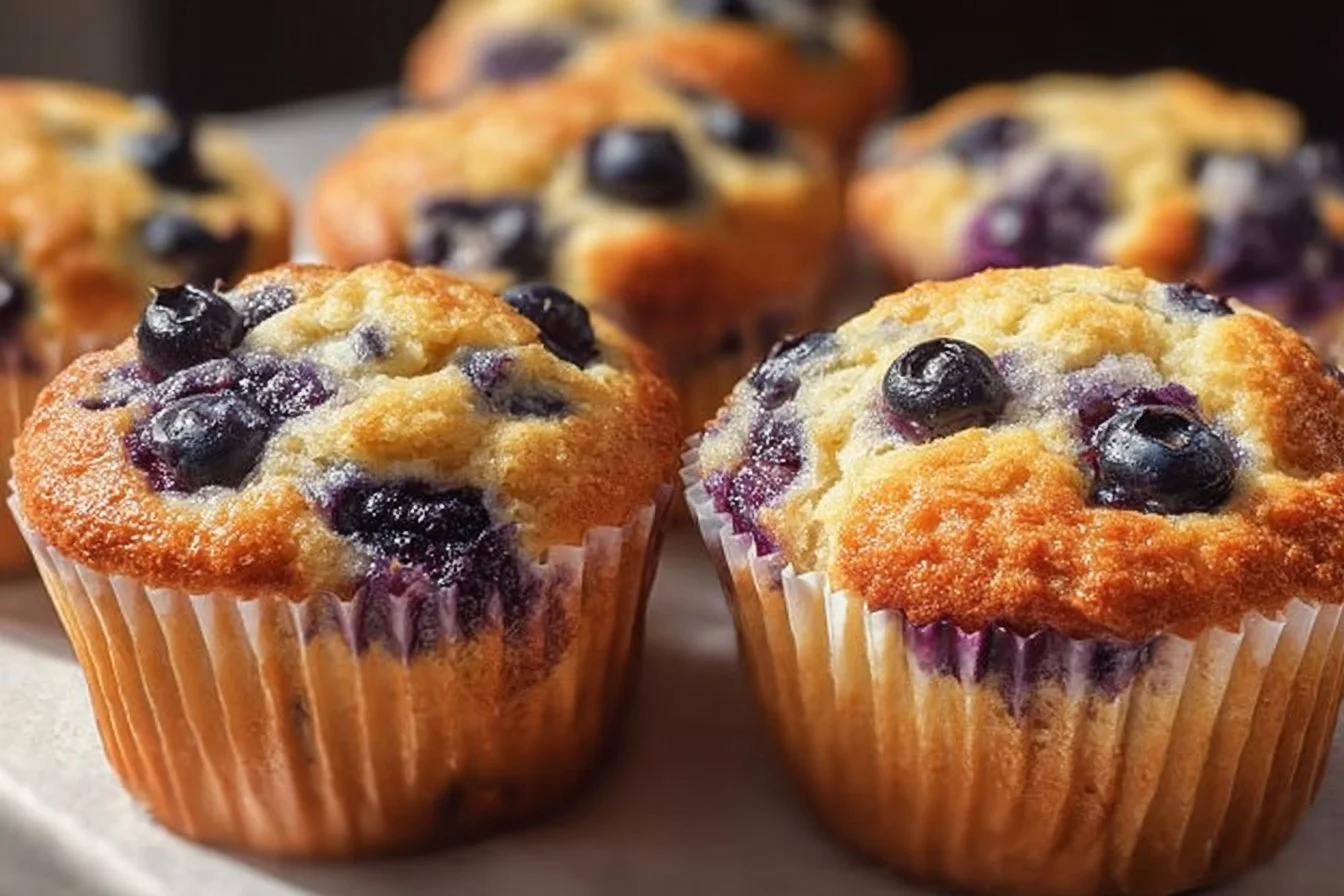 High Protein Blueberry Muffins