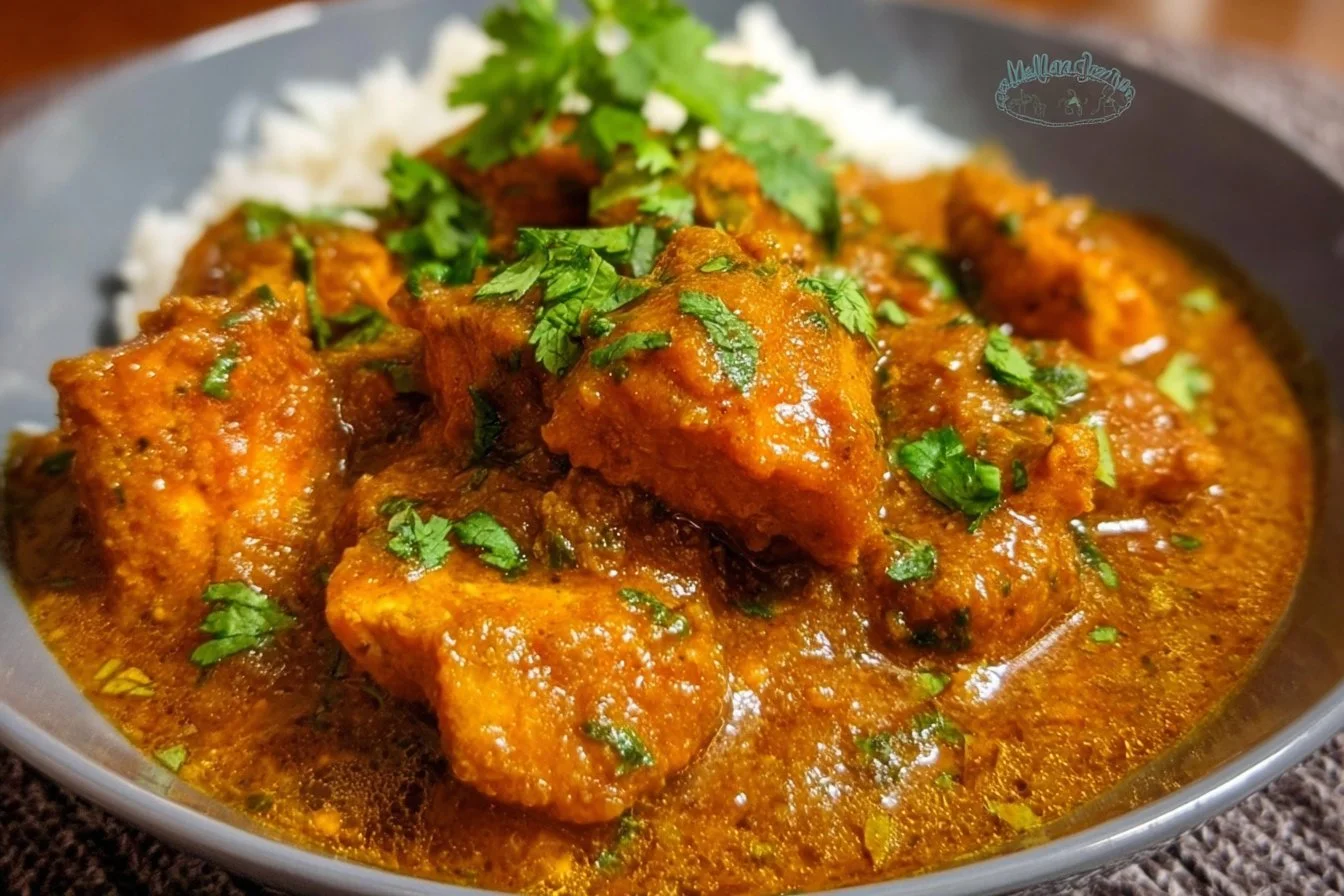 Delicious Keto Butter Chicken dish served with fresh herbs and spices.