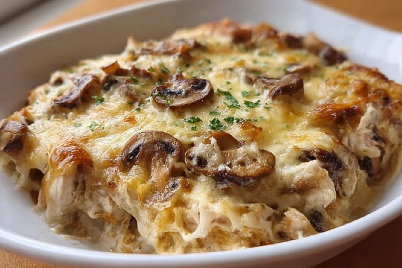 Keto Chicken Mushroom Casserole