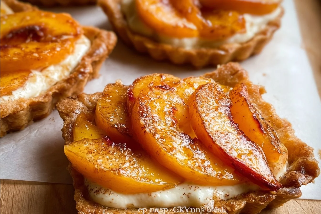 Mini Peach and Cream Cheese Tarts