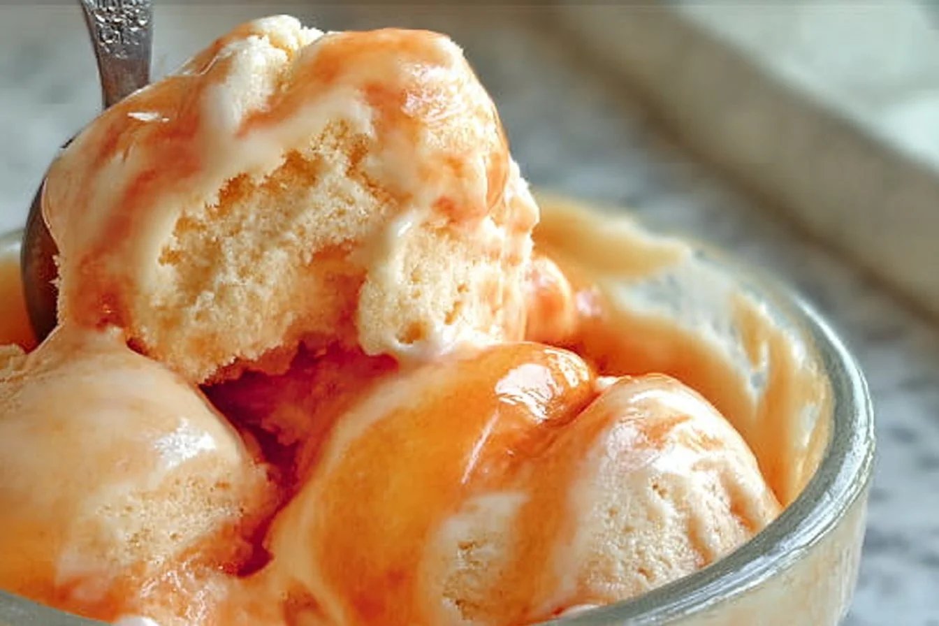 Delicious bowl of nectarine frozen yogurt topped with fresh fruit