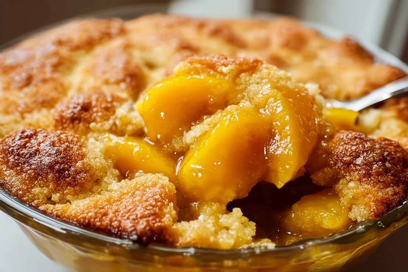 Peach Cobbler with Canned Peaches