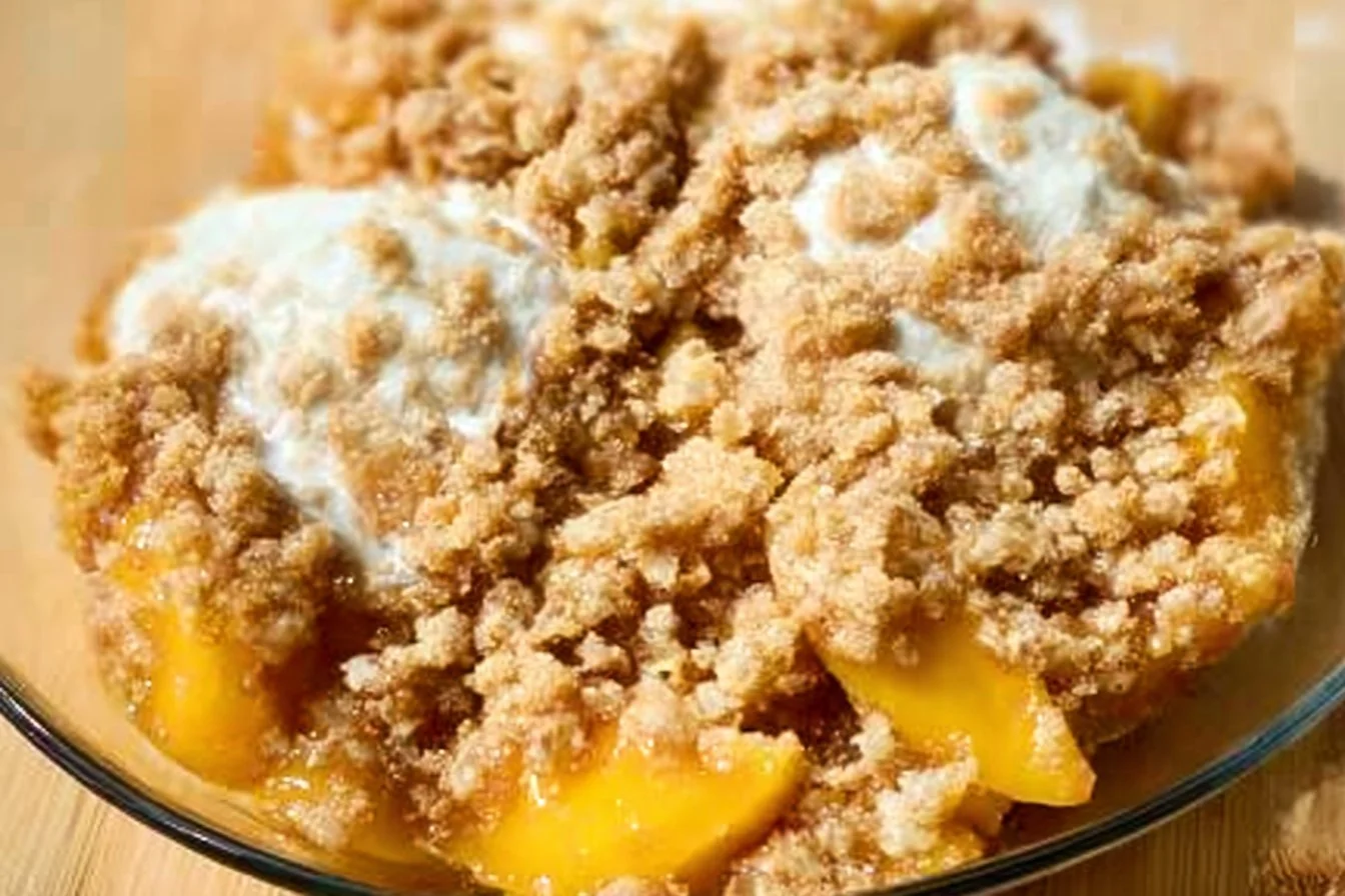 Peach Crisp with Canned Peaches