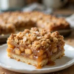Easy Caramel Apple Bars with a Crumb Topping